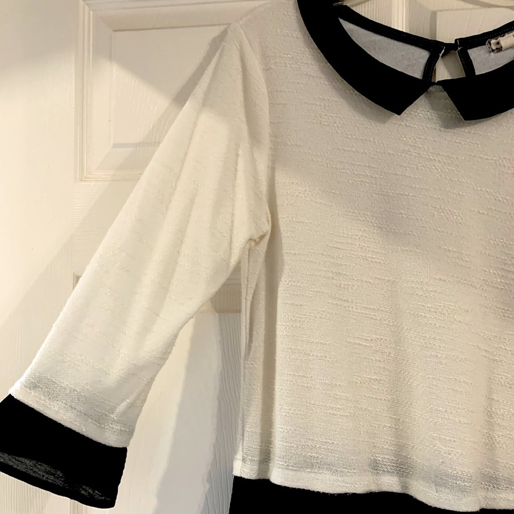 Preppy b&w top
